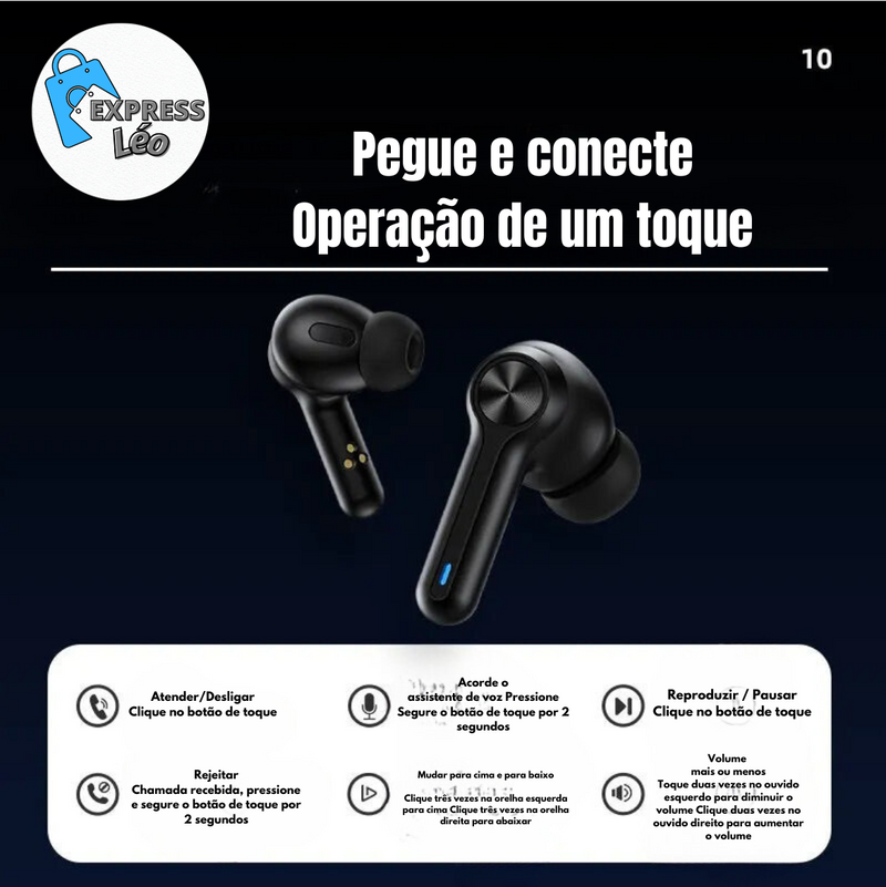 Lenovo LP3 Pro Auriculares Sem Fios TWS Bluetooth 5.0 - Som HiFi e Bateria de Longa Duração