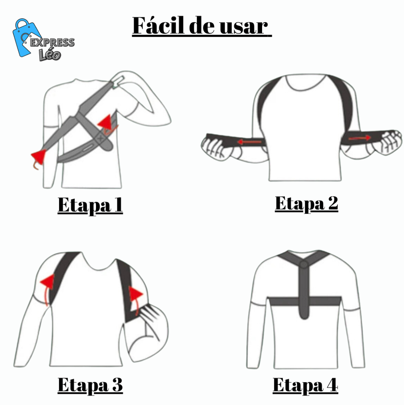 Postura Perfeita – Cinta de Suporte para Ombros e Costas