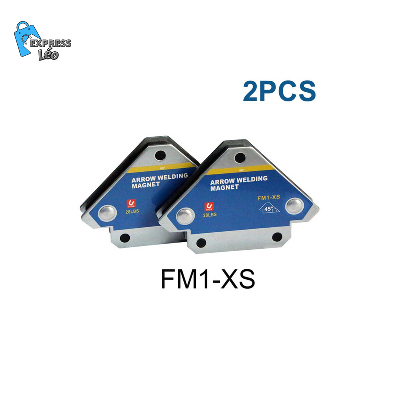 2 Peças de Suporte Magnético para Soldagem – Ferrite, Fixador de Ângulo, Ferramenta de Posicionamento