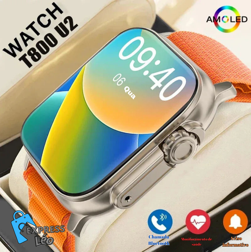 Novo Relógio T800 U2 Relógio Inteligente 49mm 2024 Smartwatch