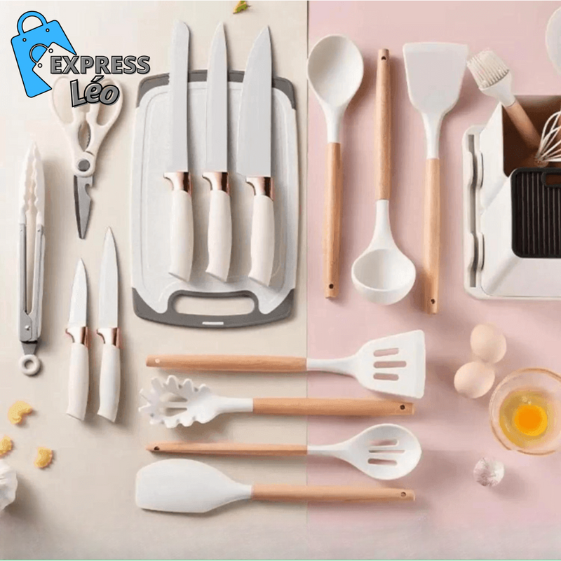 Kit de Cozinha 19 Peças de Silicone Premium - ULTIMAS UNIDADES