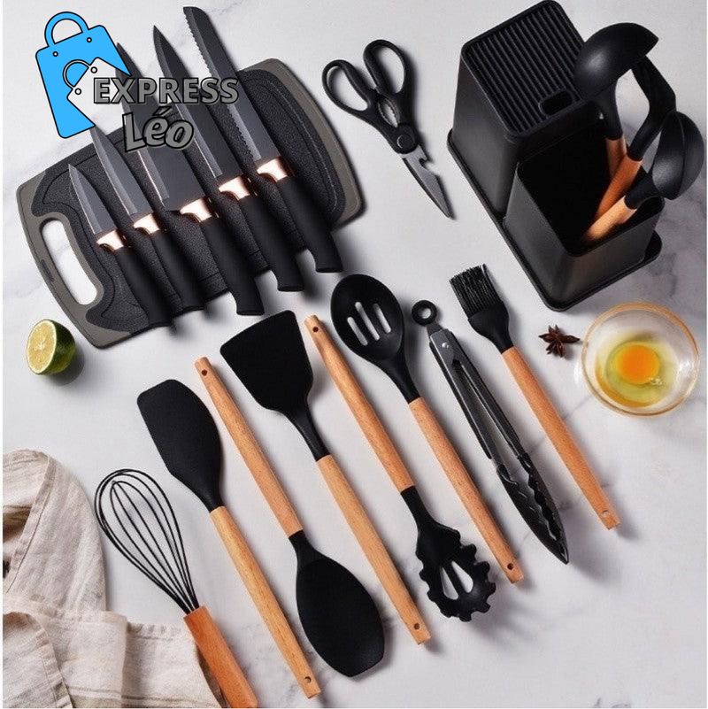 Kit de Cozinha 19 Peças de Silicone Premium - ULTIMAS UNIDADES