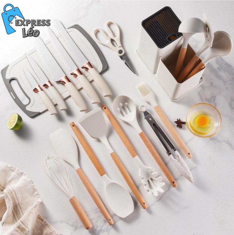 Kit de Cozinha 19 Peças de Silicone Premium - ULTIMAS UNIDADES