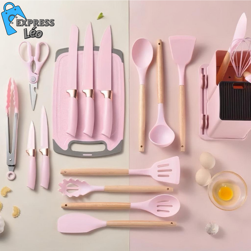 Kit de Cozinha 19 Peças de Silicone Premium - ULTIMAS UNIDADES