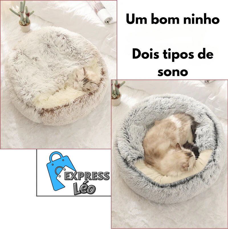 Cama para Gatos e Cães – Almofada Macia com Capa Removível