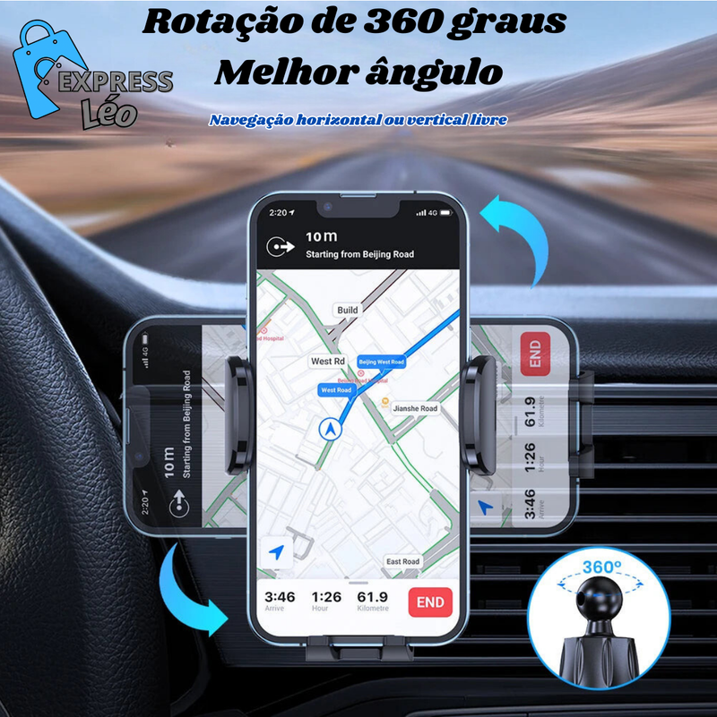 Suporte Universal para Celular TOPK - Suporte de Ventilação para Carro com Ajuste por Gravidade