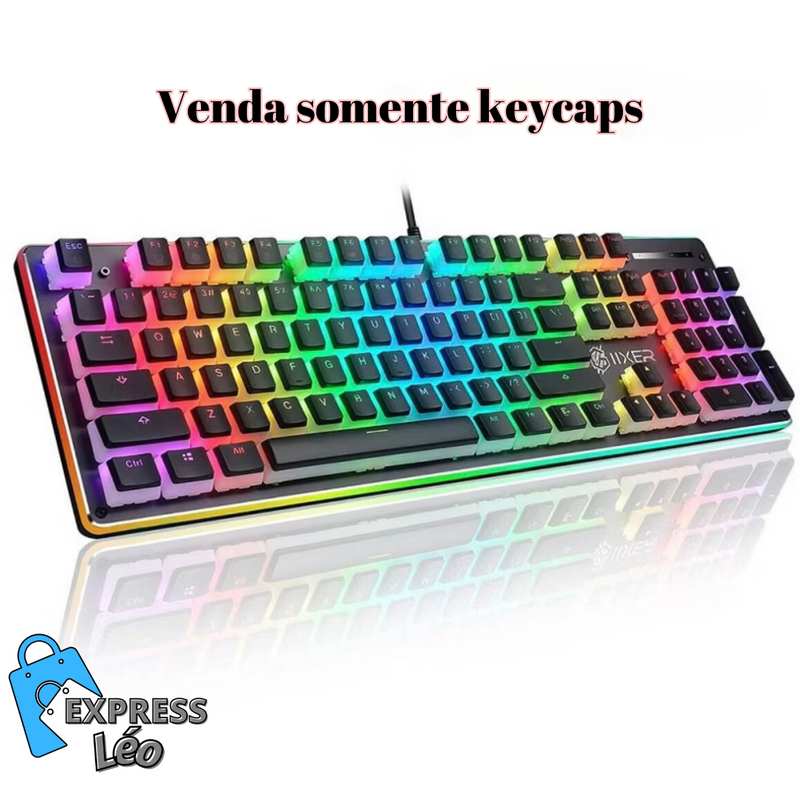 Conjunto de Teclas PBT Pudding para Teclado Mecânico RGB - 108 Teclas, Perfil OEM, Personalizável"