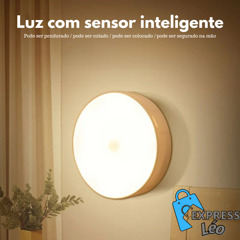 Luminária Inteligente LED com Sensor Corporal – Iluminação Automática de Emergência com Carregamento USB e Fixação Magnética