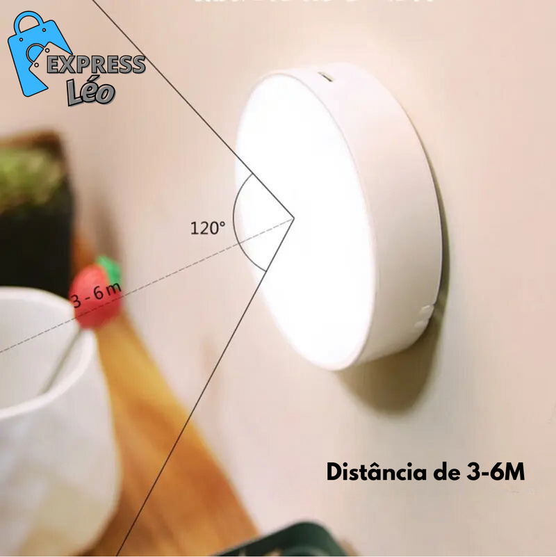 Luminária Inteligente LED com Sensor Corporal – Iluminação Automática de Emergência com Carregamento USB e Fixação Magnética