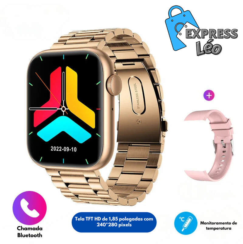 LIGE Smartwatch 2024 com Carregamento Sem Fios e Chamadas Bluetooth