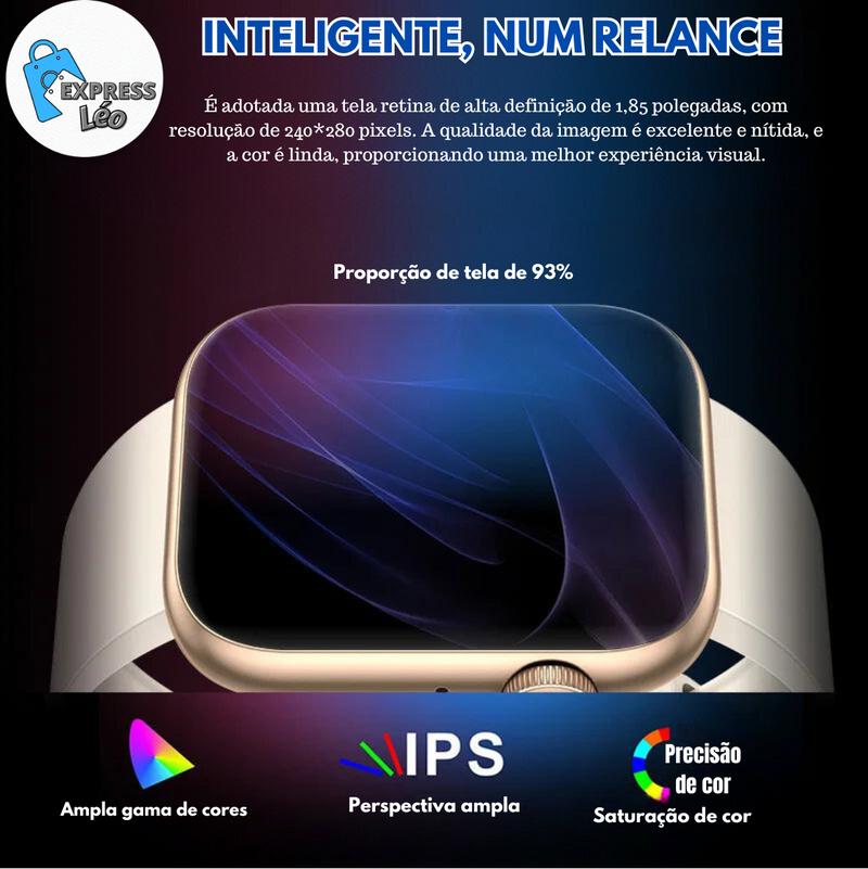 LIGE Smartwatch 2024 com Carregamento Sem Fios e Chamadas Bluetooth